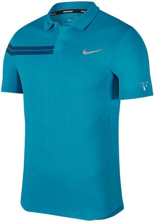 Nike Court RF Advantage Polo PS - neo turquoise/neo turquoise/metallic silver