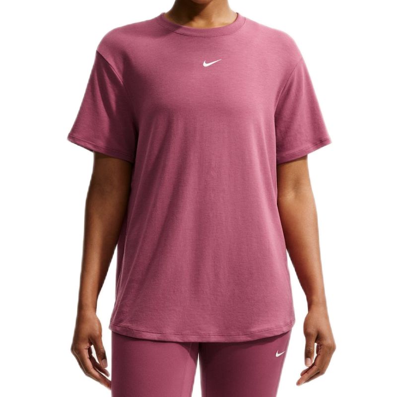 Nike One Relaxed Dri-Fit Short Sleeve - pink smoke/white