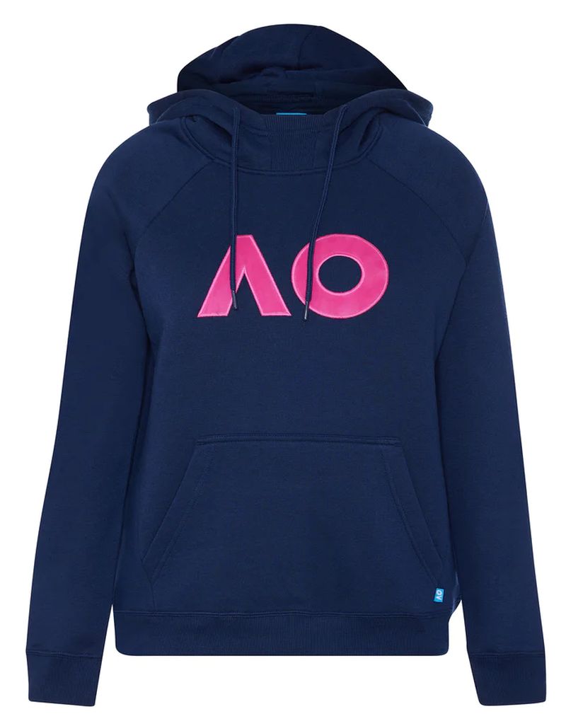 Australian Open Hoodie Boucle Logo - navy