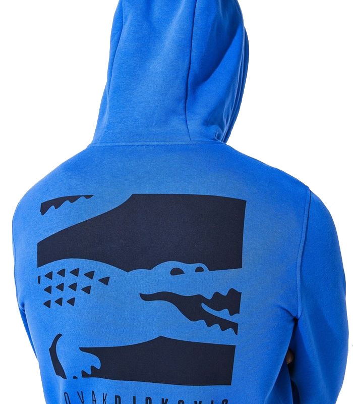 Lacoste Men's SPORT Novak Djokovic Croc Logo Sweatshirt - blue/navy blue