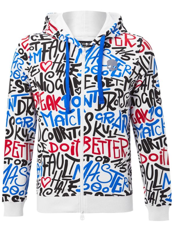 Hydrogen Graffiti FZ Hoodie Man - white