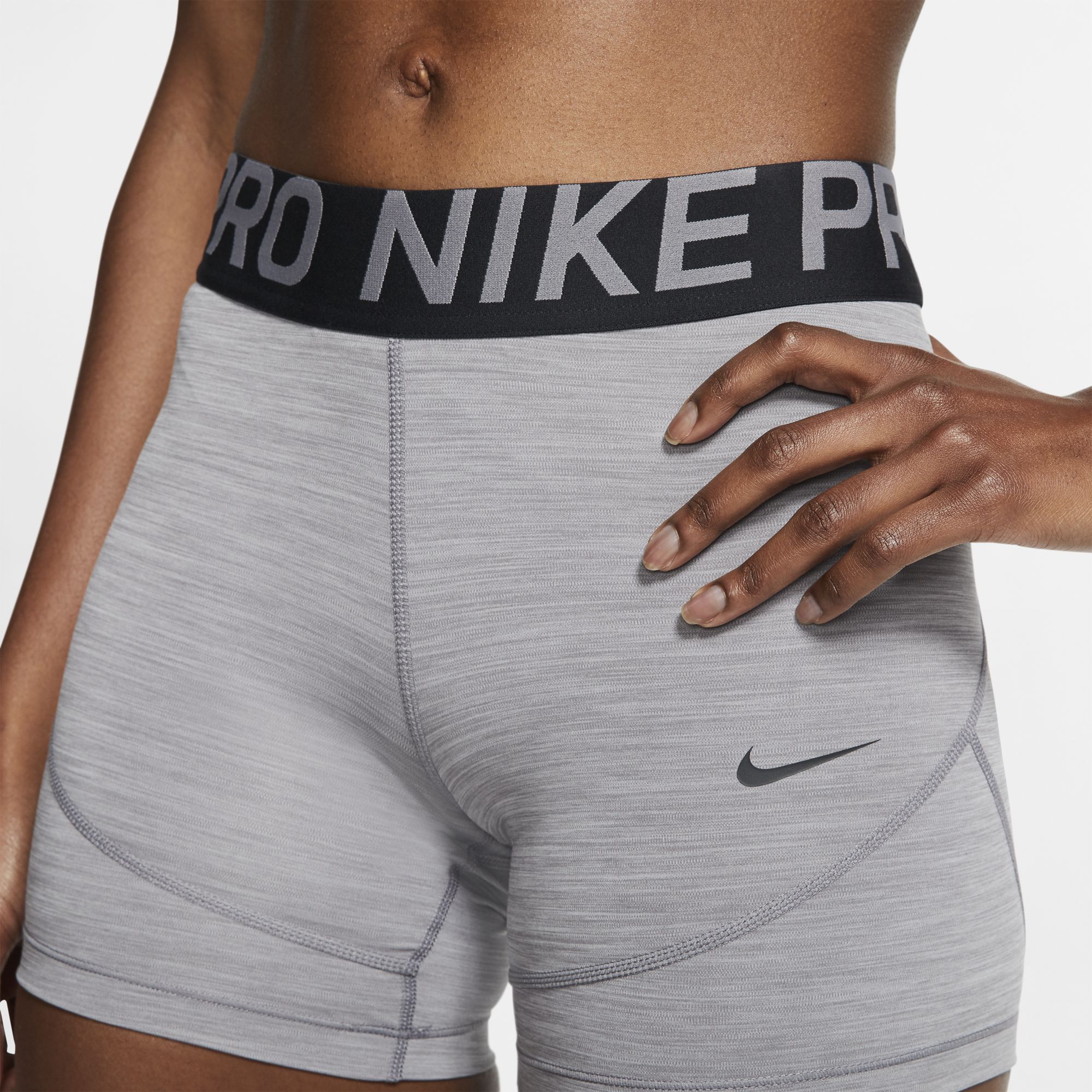 Nike Pro Short 5in - gunsmoke/heather/gunsmoke/black