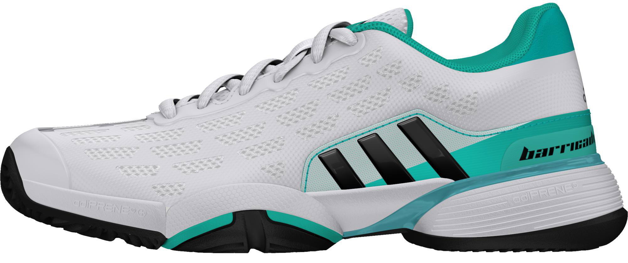 Adidas Barricade 2016 xJ - ftwr white/core black/shock green