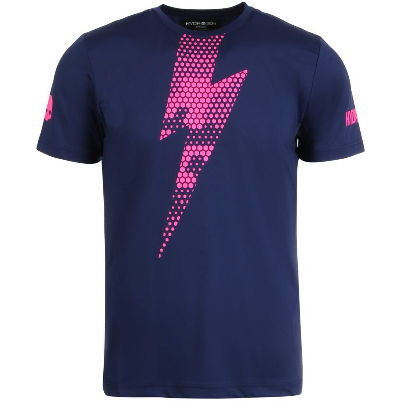 hydrogen-tech-thunderbolt-tee-man-blue-navy-fuchsia-fluo-1 Hydrogen Tech Thunderbolt Tee Man - blue navy/fuchsia fluo