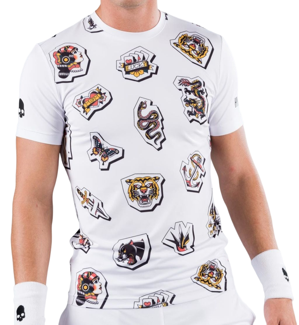 Hydrogen Tattoo Tech Tee Man - white