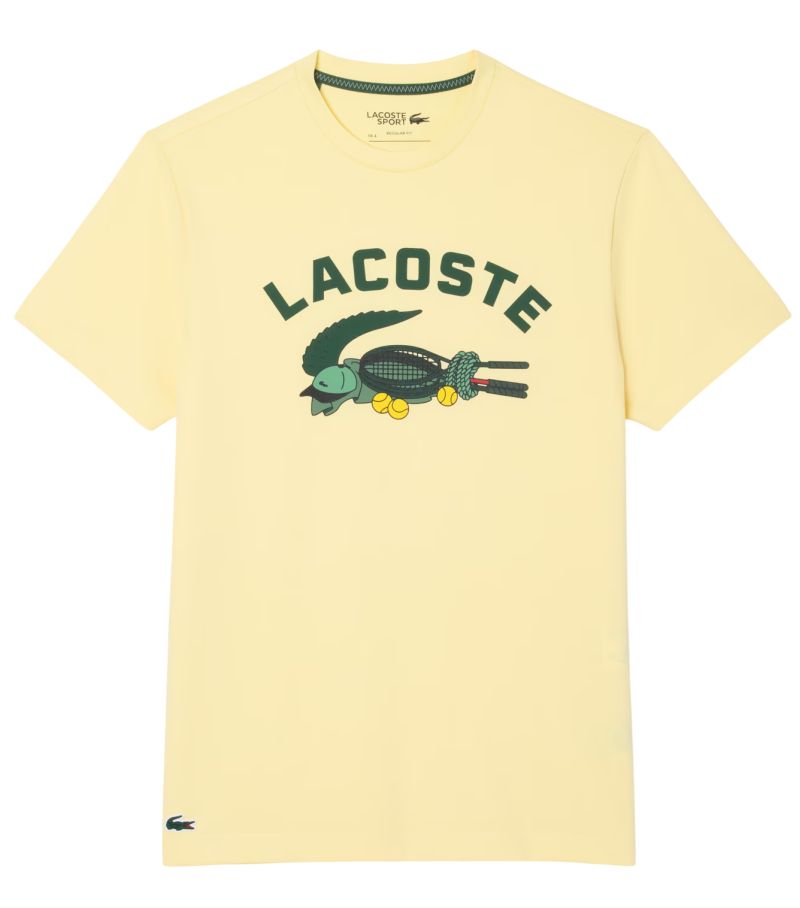 Lacoste Ultra Dry Tennis Heritage Print - pastel yellow 