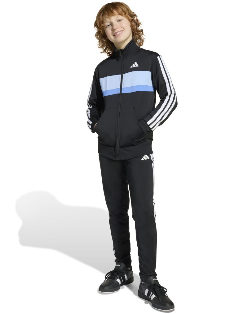 Adidas Kids 3-Stripes Tiberio - black/glow blue