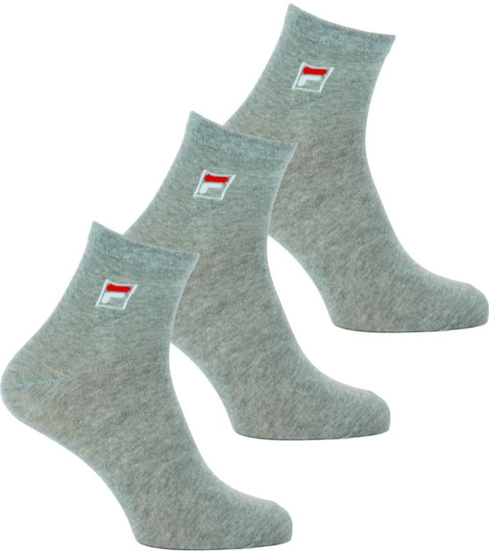 Fila Quarter Plain Socks F9303 - 3 pary/grey