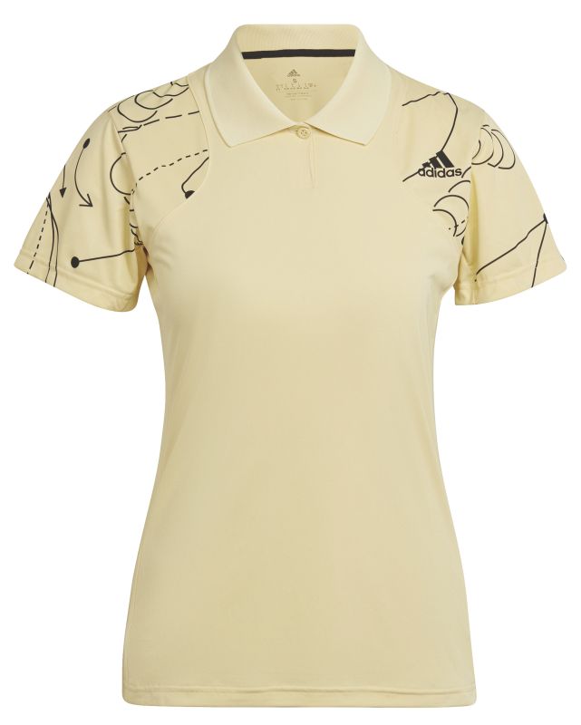 HM6525_2_APPAREL_Photography_Front-Center-View_white Adidas Club Tennis Graphic Polo Shirt - almost yellow