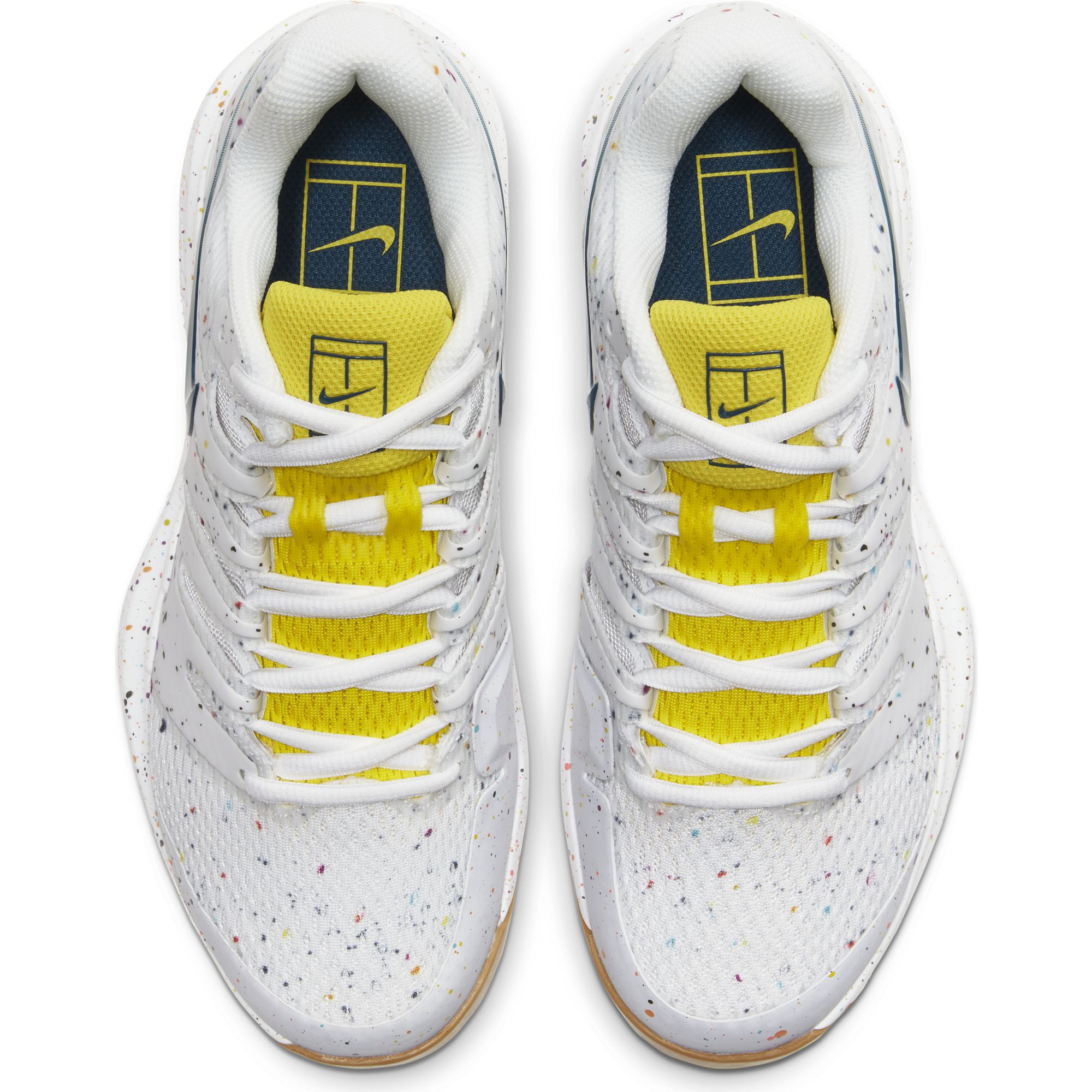 nike women's air zoom vapor x tennis shoes white and valerian blue