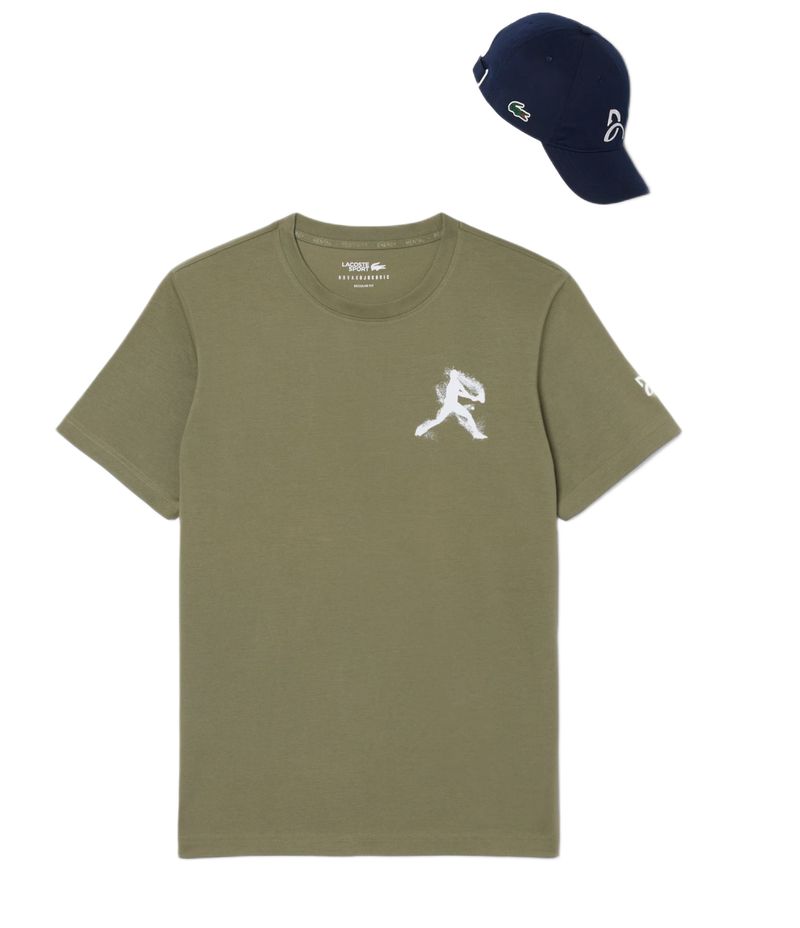 Męski t-shirt Lacoste Tennis x Novak Djokovic Pack - khaki green