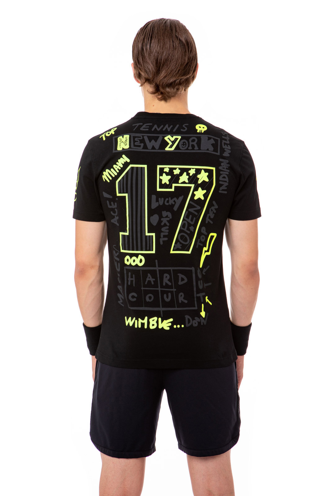 Hydrogen Graffiti Tee Man - black/yellow fluo
