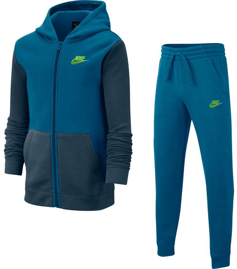 Nike Boys NSW Track Suit BF Core - green abyss/deep ocean/volt