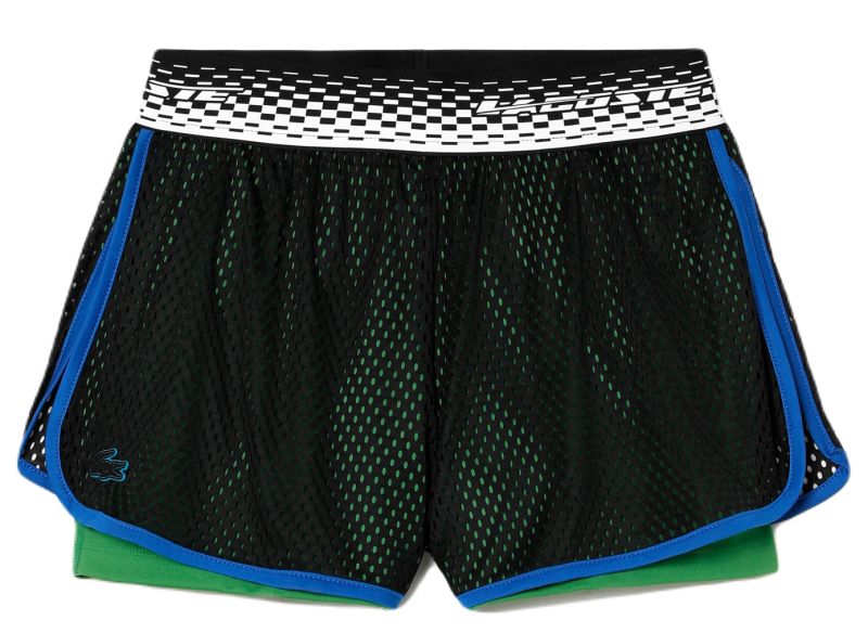 Lacoste Tennis Shorts With Built-In Undershorts - black