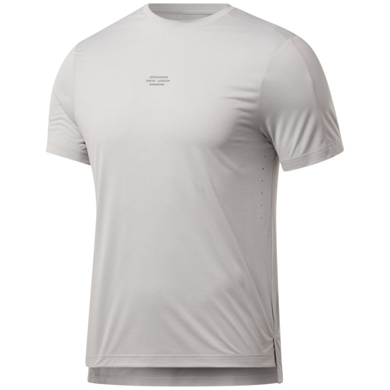 Reebok Les Mills Knit Short Sleeve T-Shirt M - pure grey Reebok Les Mills Knit Short Sleeve T-Shirt M - pure grey