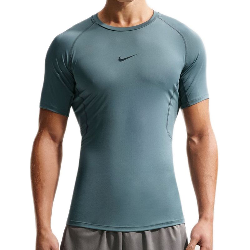 Nike Pro Dri-FIT Tight Short-Sleeve Fitness - mineral slate/black Nike Pro Dri-FIT Tight Short-Sleeve Fitness - mineral slate/black