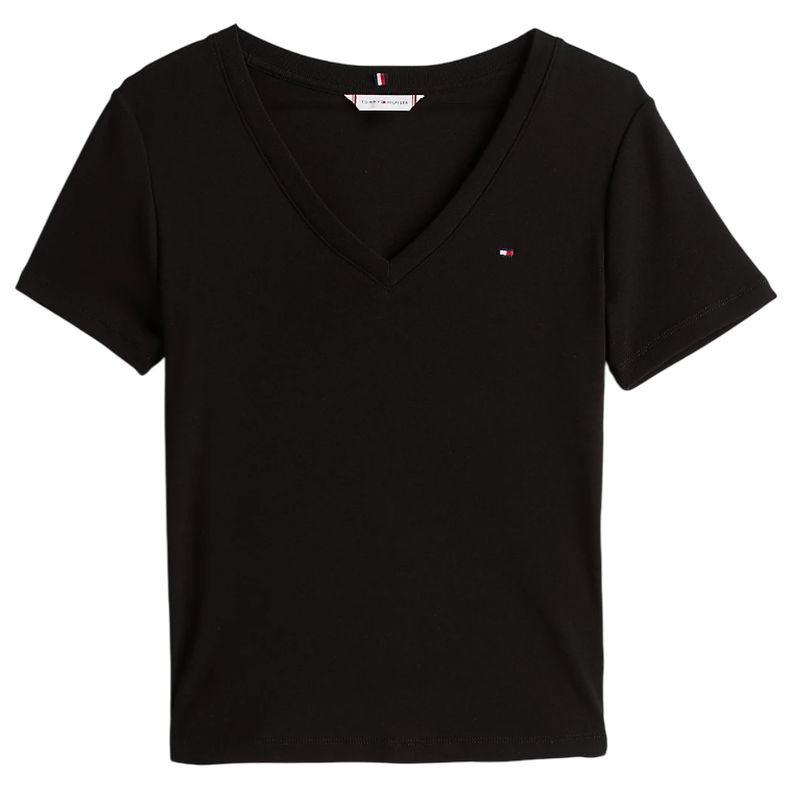 WW0WW40584_BDS_alternate6-Photoroom Tommy Hilfiger Slim Cody V-NK Short Sleeves