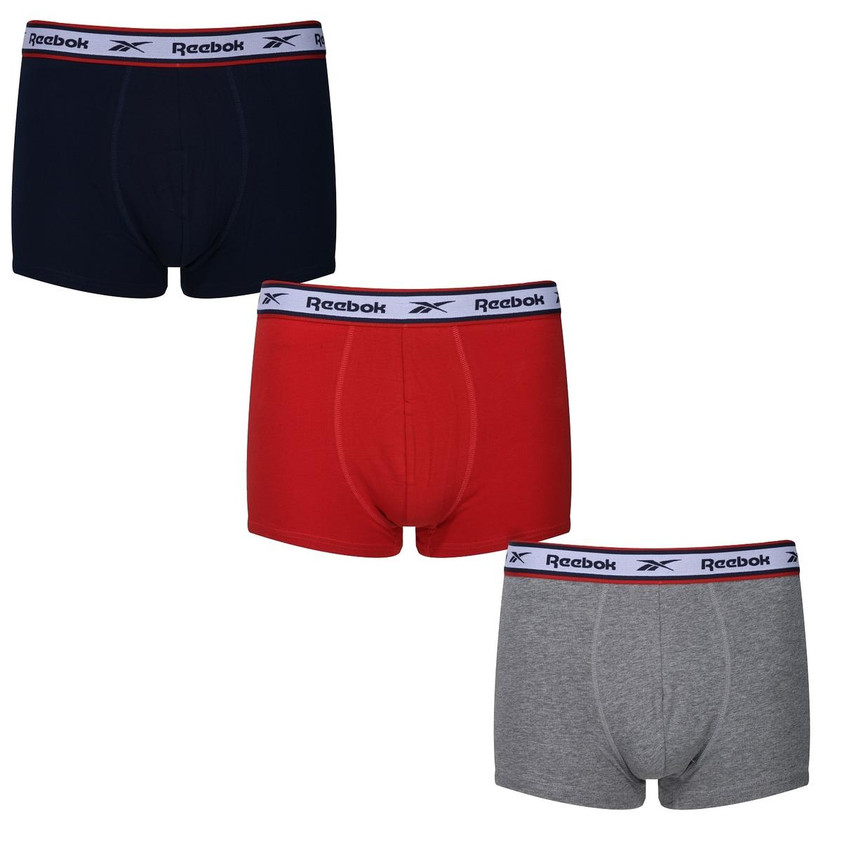 Reebok Mens Trunk YOSEF 3P - navy/red/grey marl