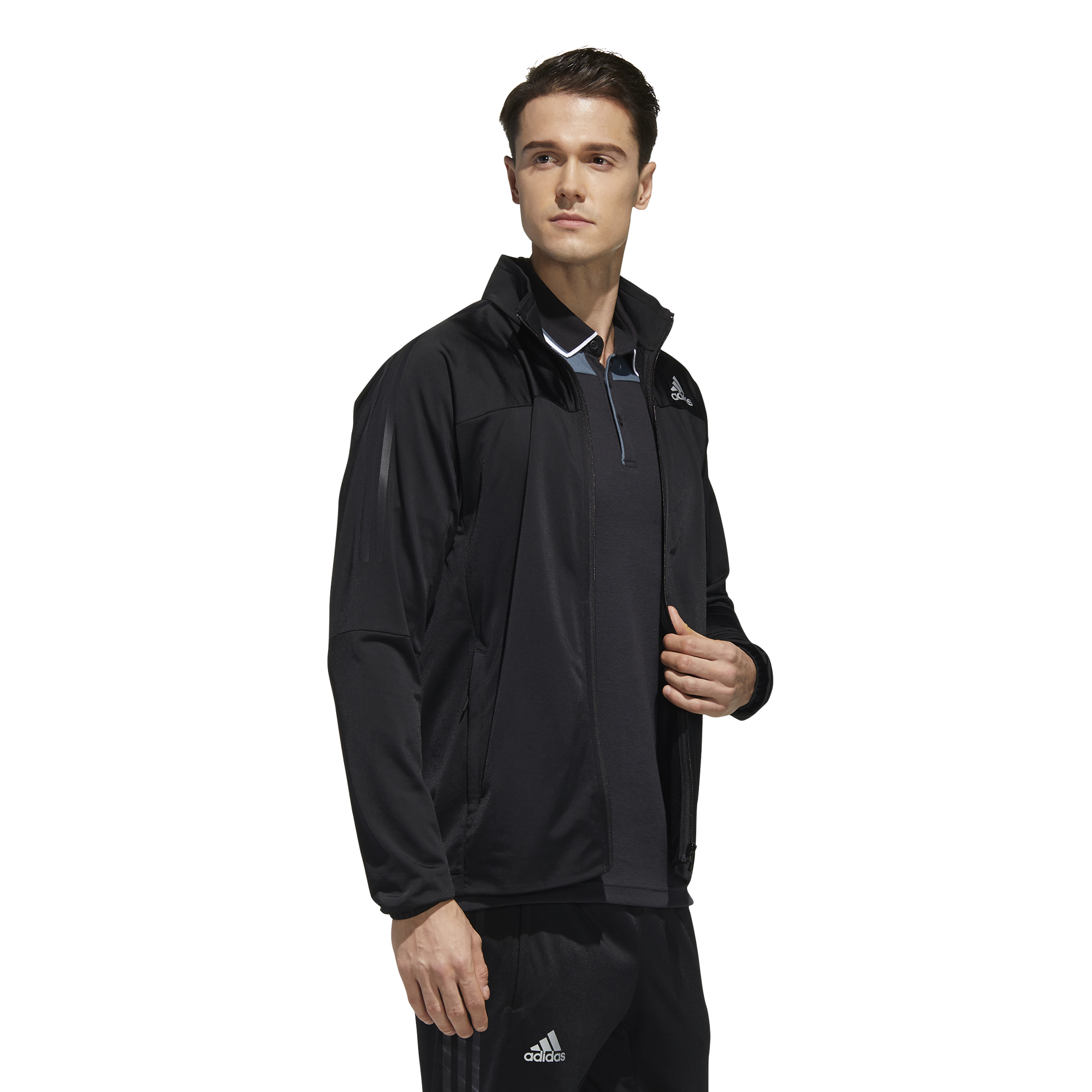 Adidas M 3S Knit Jacket - black