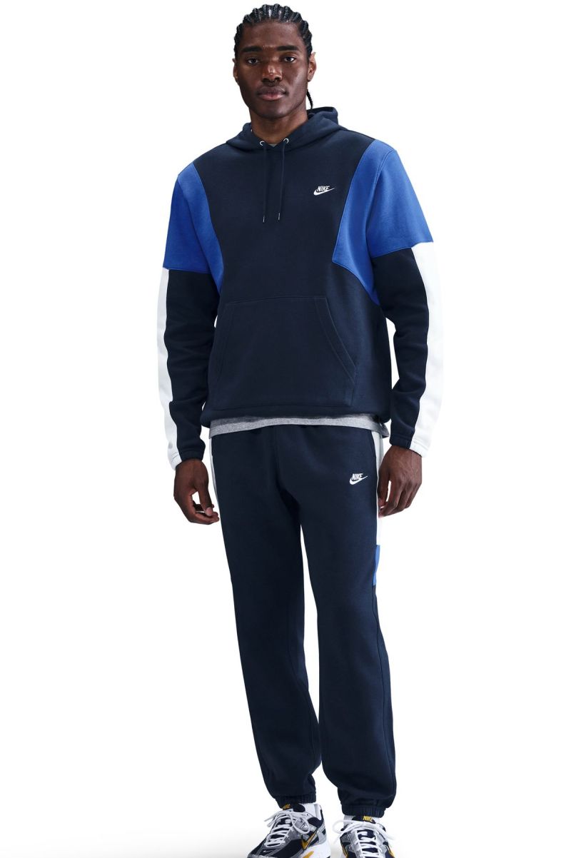 Nike Sportswear Club Fleece Hooded - obsidian/white/game royal/white