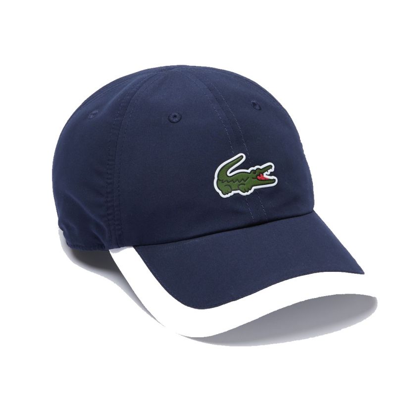 Lacoste Sport Contrast Border Lightweight Cap - navy blue/white