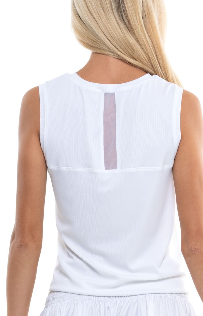 Lucky in Love Core Twist Front Tank Women - white