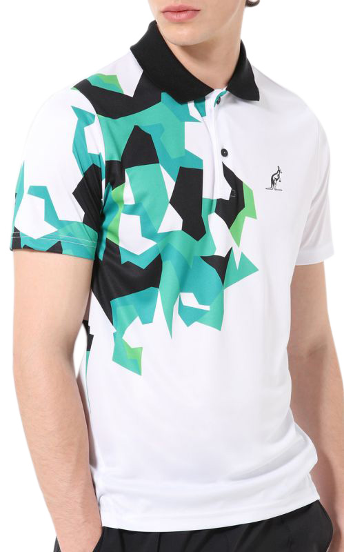 Australian Polo Ace Camo Jungle Print - bianco