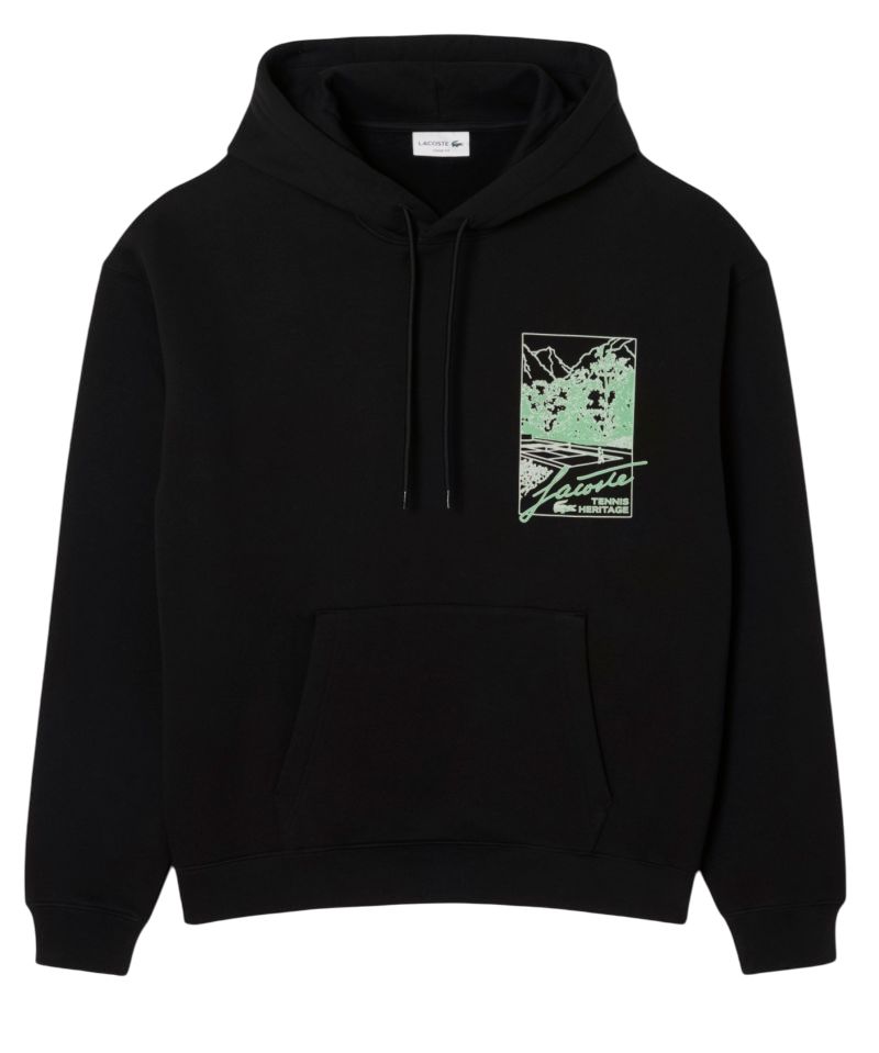 Lacoste Printed Fleece - black