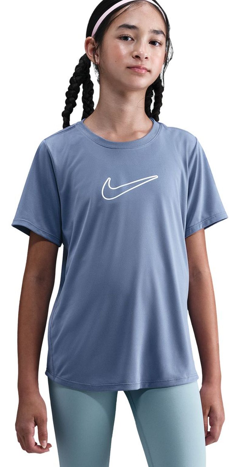 Nike Kids One Fitted Dri-Fit Short Sleeve - world indigo/white 