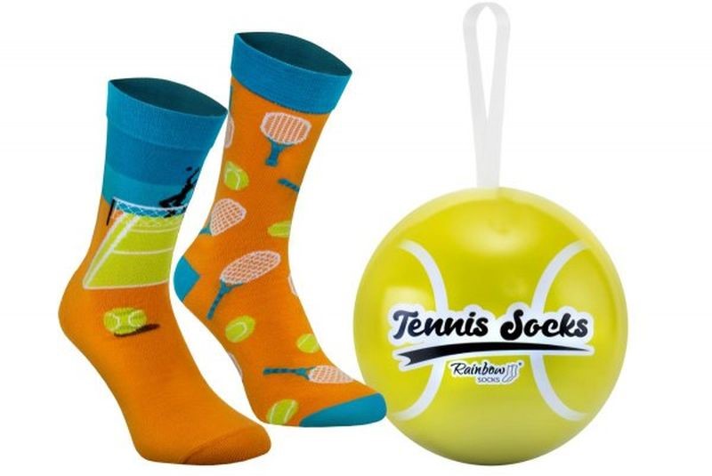 Rainbow Tennis Balls Socks 2P - multicolor