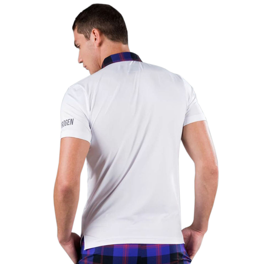 1LGcZ2AvGcop5rgRN9HJVkTw9P2 Hydrogen Tartan Zipped Tech Polo - white/pink/black