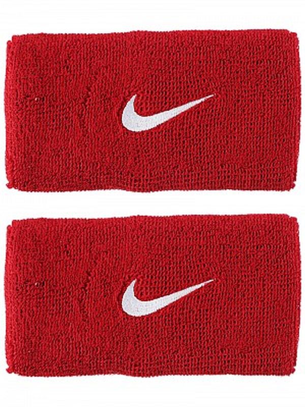 Nike Swoosh Double-Wide Wristbands - varsity red/white
