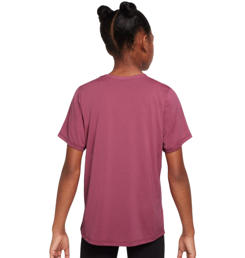 Nike Kids One Fitted Dri-Fit Short Sleeve - sweet beet/white