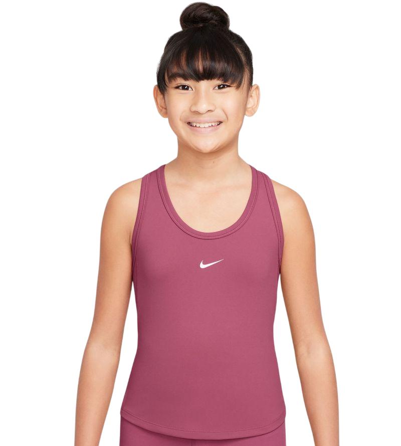 Nike Kids Dri-Fit One Fitted Tank - sweet beet/white