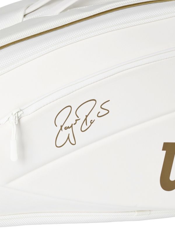 Wilson Federer DNA 12 Pk Bag - white/gold