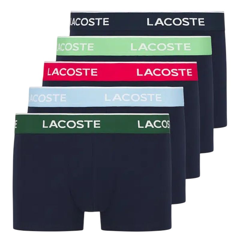 Męskie bokserki Lacoste Stretch Cotton 5P - navy blue