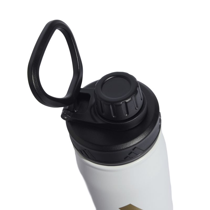 Adidas Metal Bottle Screw Top 600ml - white/black Adidas Metal Bottle Screw Top 600ml - white/black