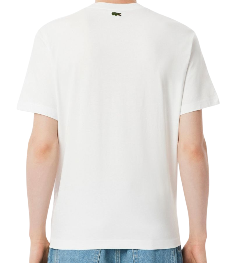Lacoste Tennis Court Print Cotton - white