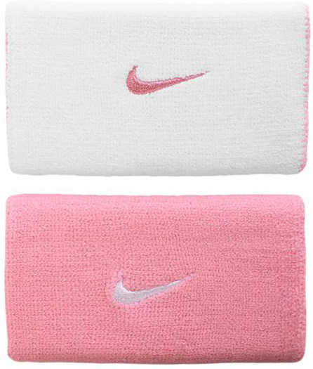 Nike Premier Home & Away Double Wide Wristbands - perfect pink/white