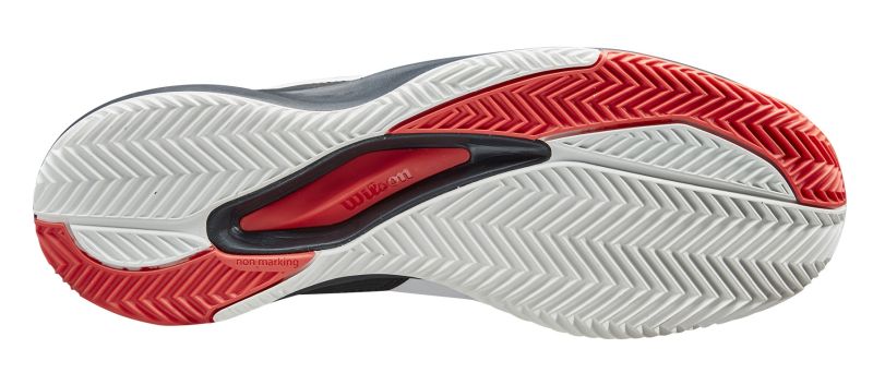 Wilson Rush Pro Ace Clay M - white/black/poppy red