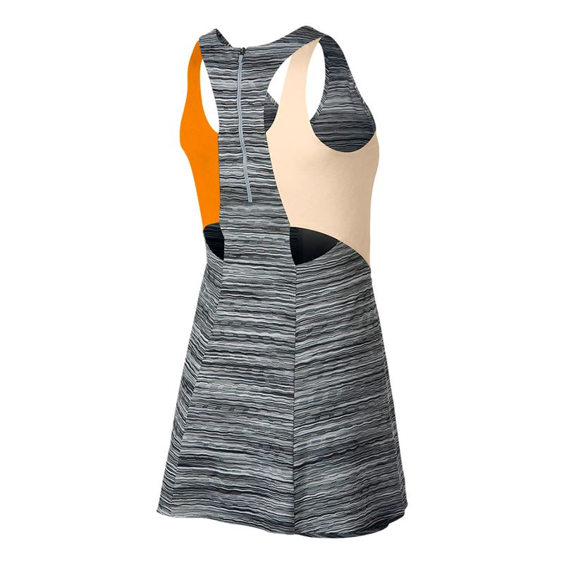 Nike Court Maria Dress NY- wolf grey/orange peel/guava ice/black