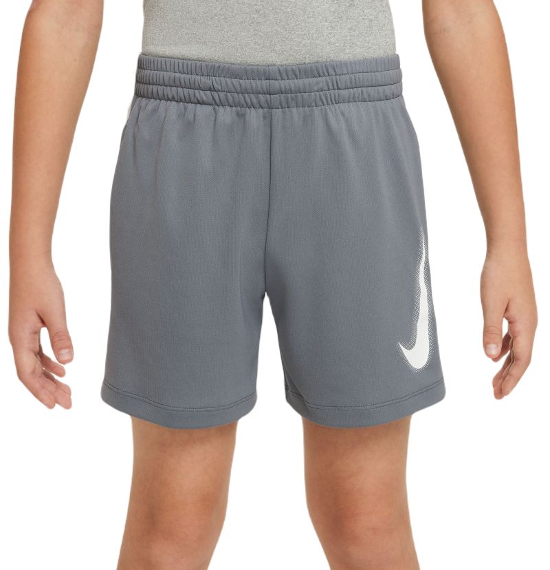 Nike Boys Dri-Fit Multi+ Graphic Training Shorts - smoke grey/white/white