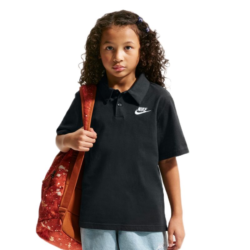 Koszulka chłopięca Nike Kids Sportswear Club Knit Short Sleeve - black/white