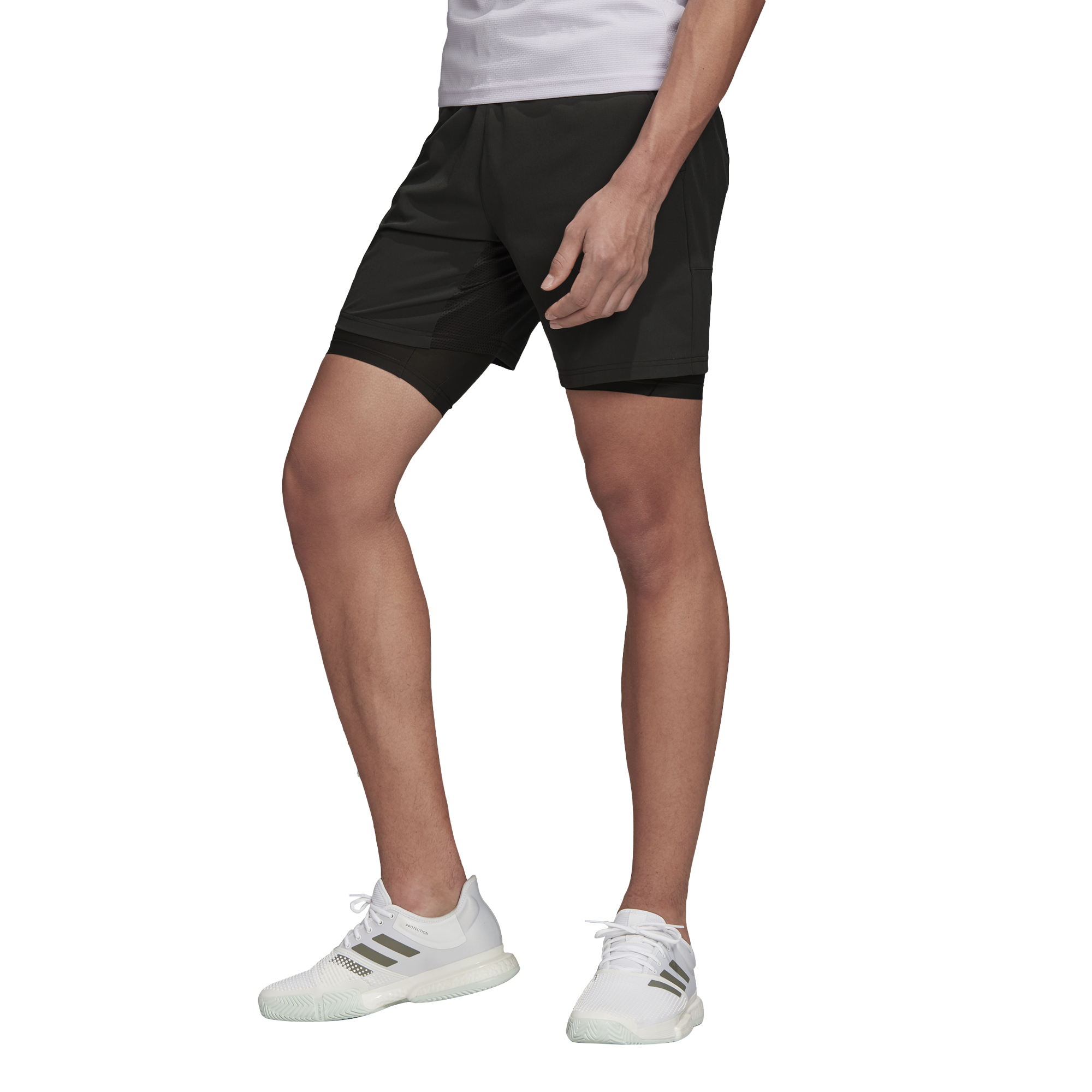 Adidas 2in1 Short Heat Ready 7in - legend earth/grey two
