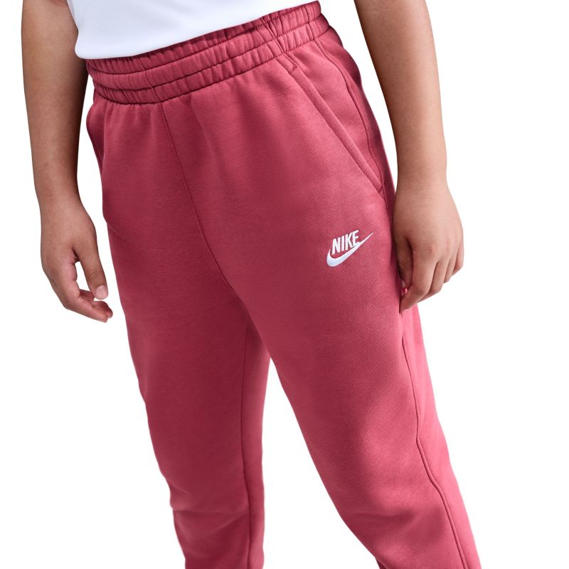 Nike Kids Sportswear Club Fleece High-Waisted Fitted - sweet beet/white
