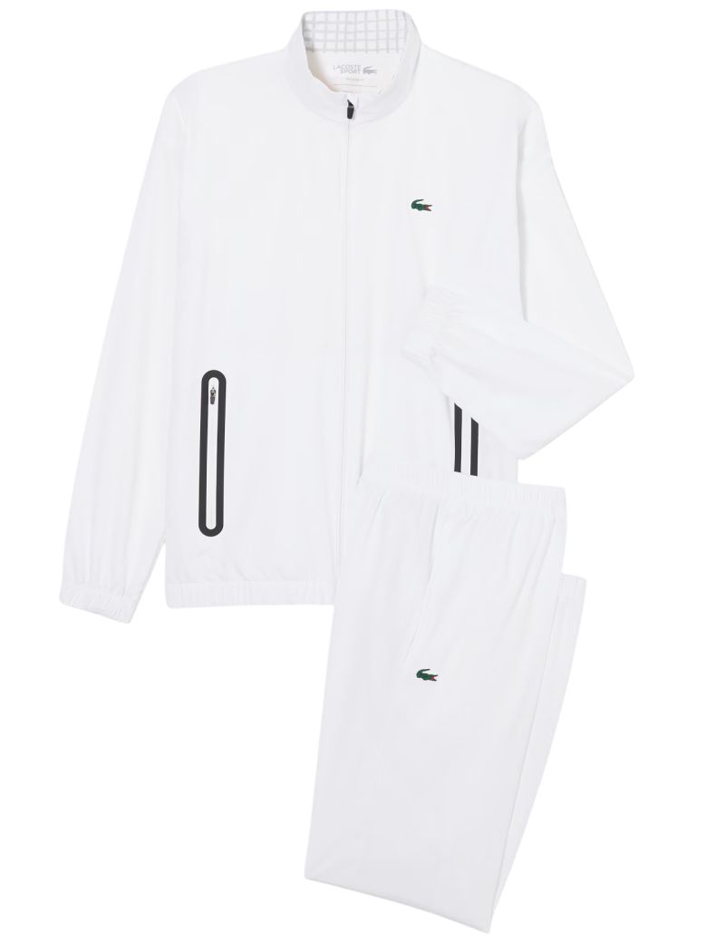 Męski dres tenisowy Lacoste Tennis Taffeta - white