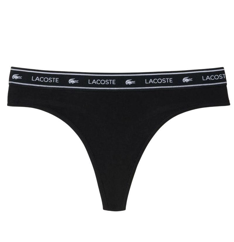 Lacoste Logo Stretch Cotton String 1P - black