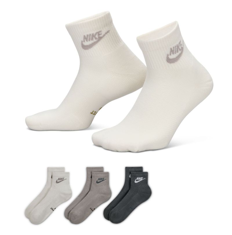 Nike Everyday Elevated Ankle 3P - phantom/college gray/smoke gray