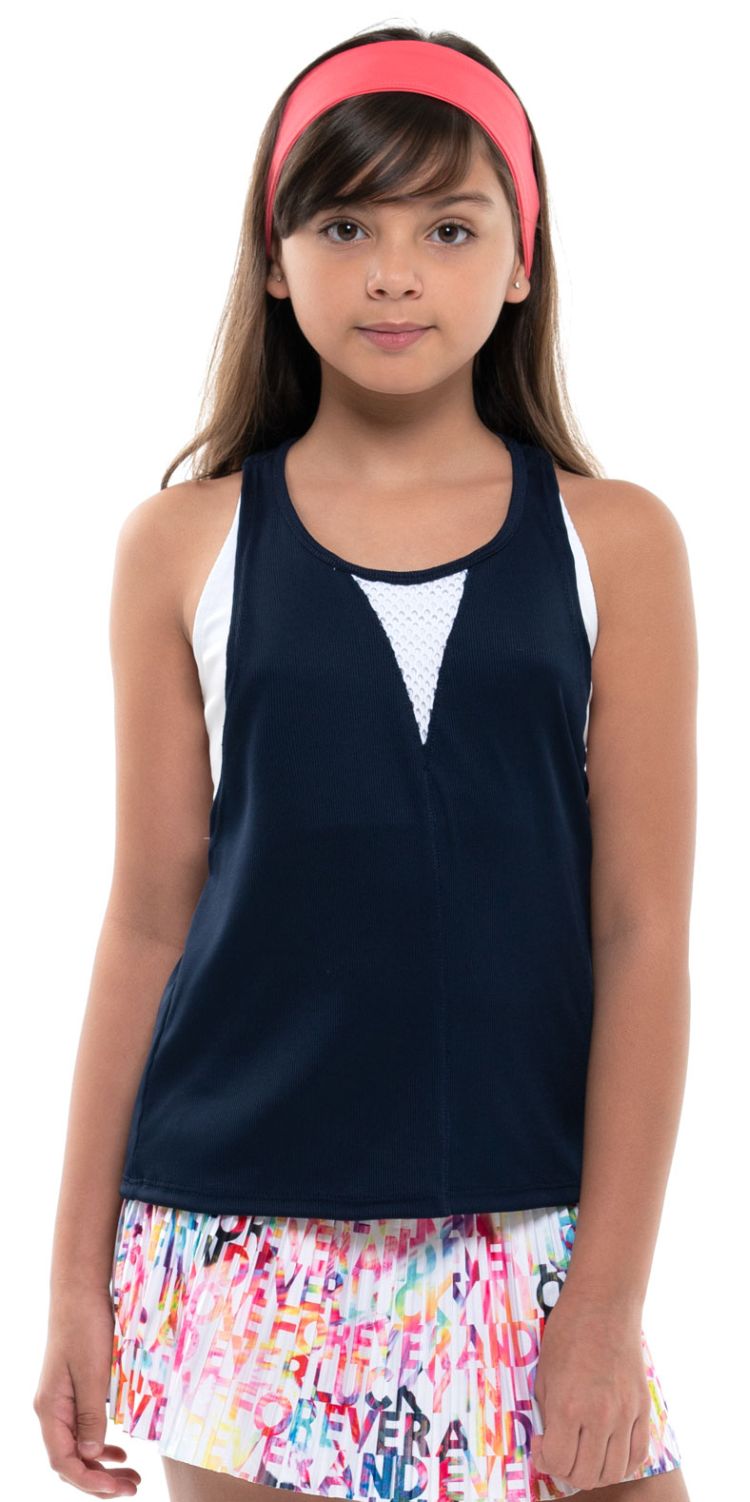 Lucky in Love Techno Tropic Play All Day Layer Tank Girls - white/midnight