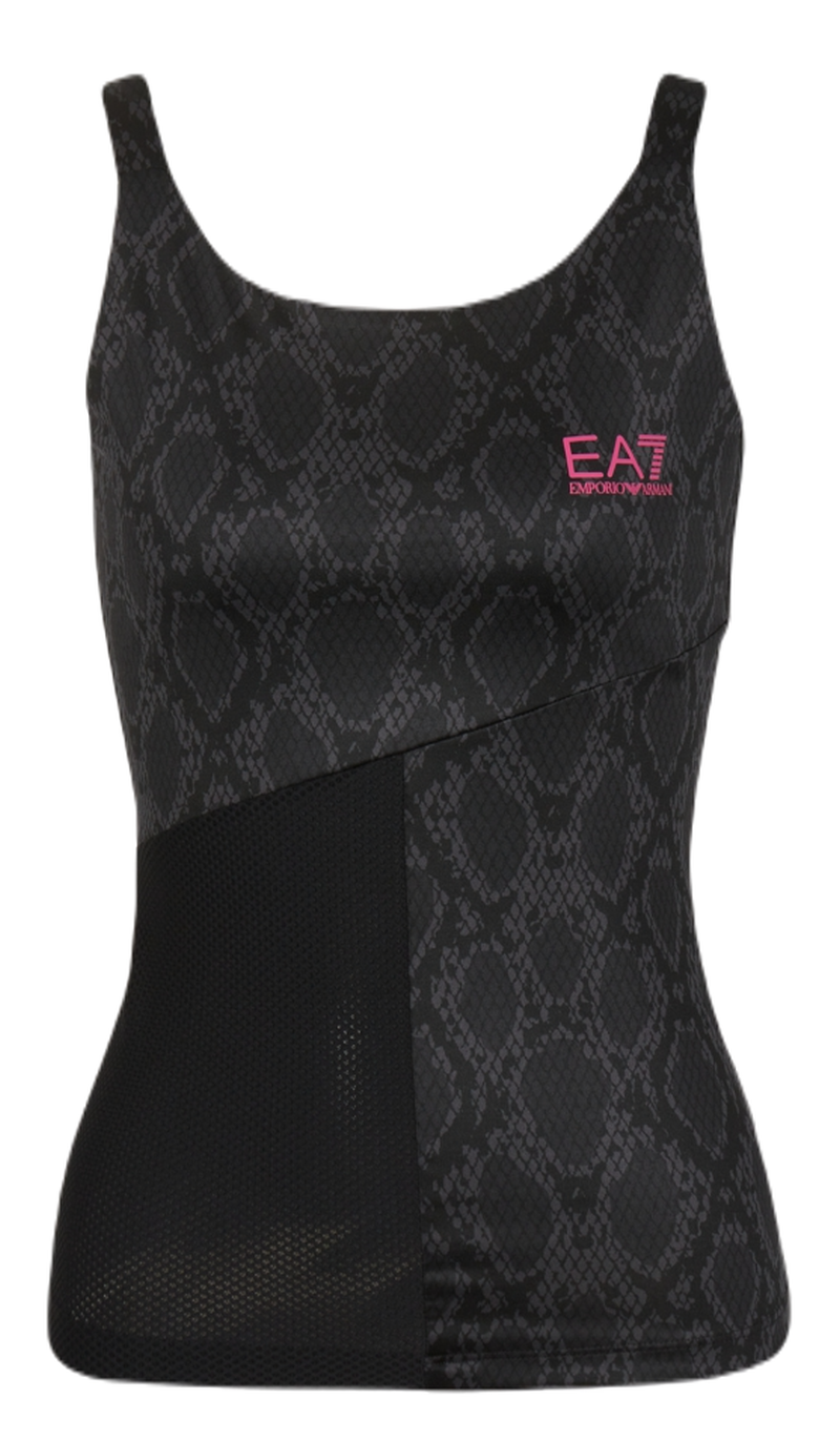 EA7 Woman Jersey Sport Top - black python EA7 Woman Jersey Sport Top - black python